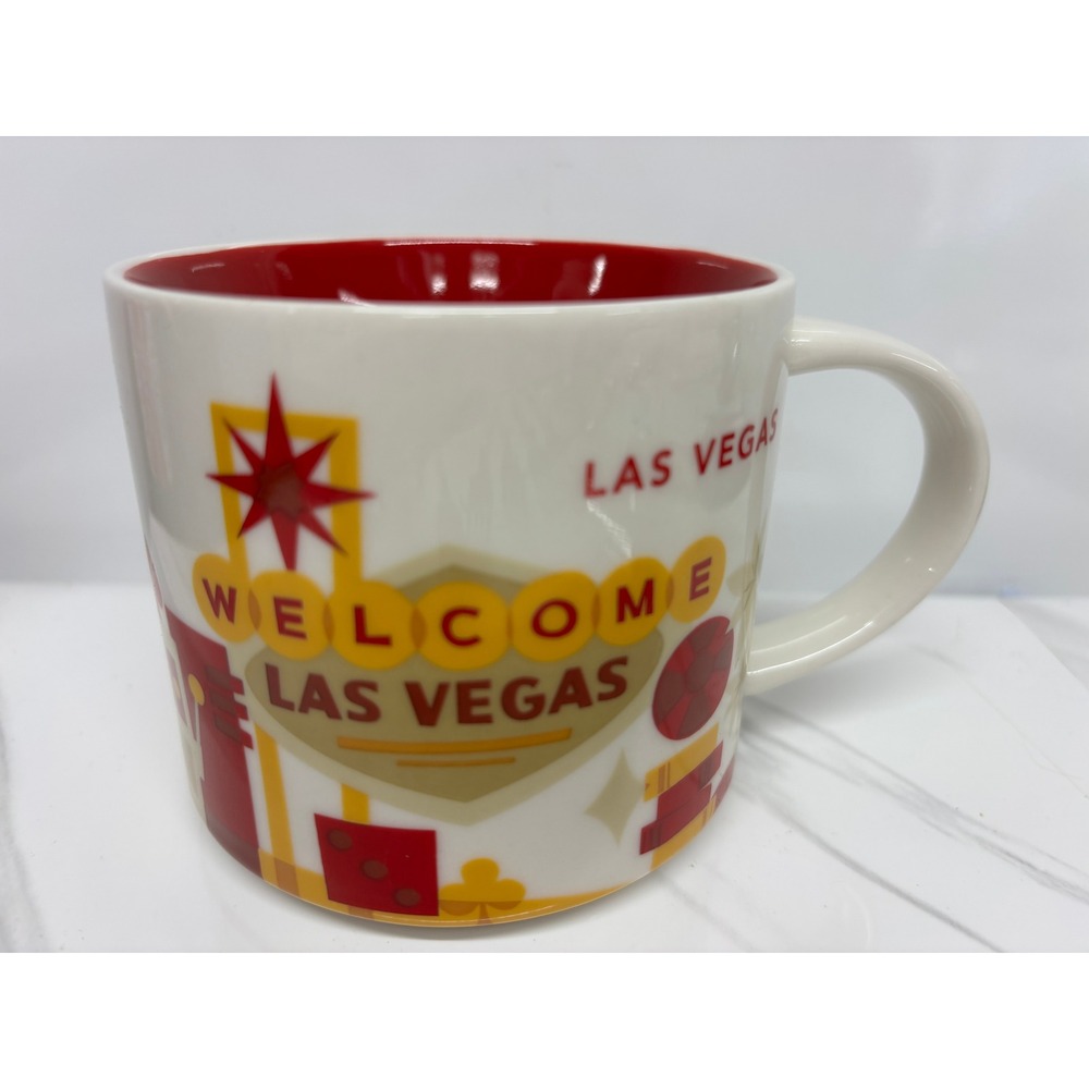 Starbucks LAS VEGAS Nevada You Are Here (YAH) Collectors Ceramic Mug Cup‎ 14 oz